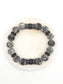 Grey Picasso Jasper & Gun Metal Double Sided Crowns Bracelet